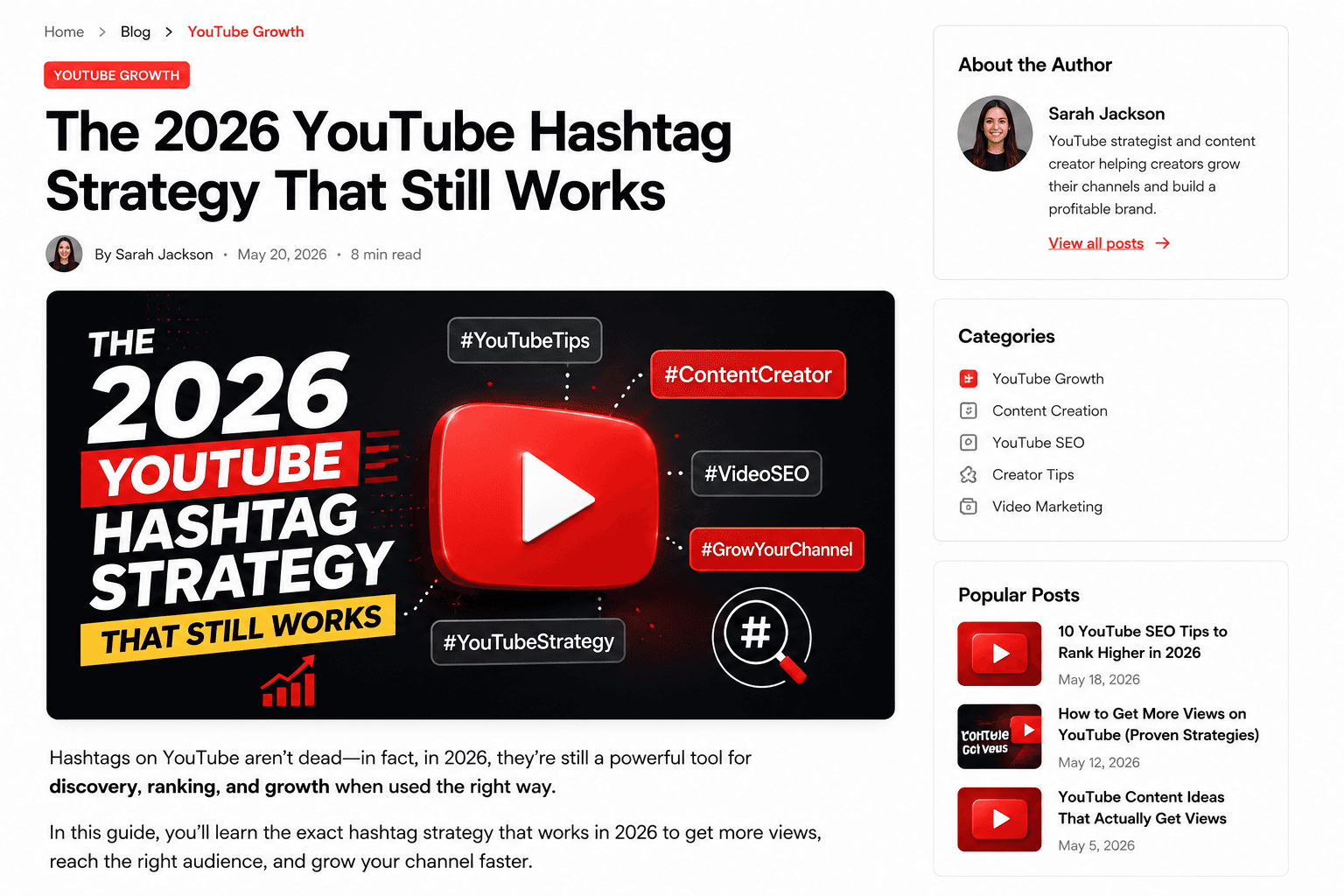 The 2026 YouTube Hashtag Strategy That Still Works